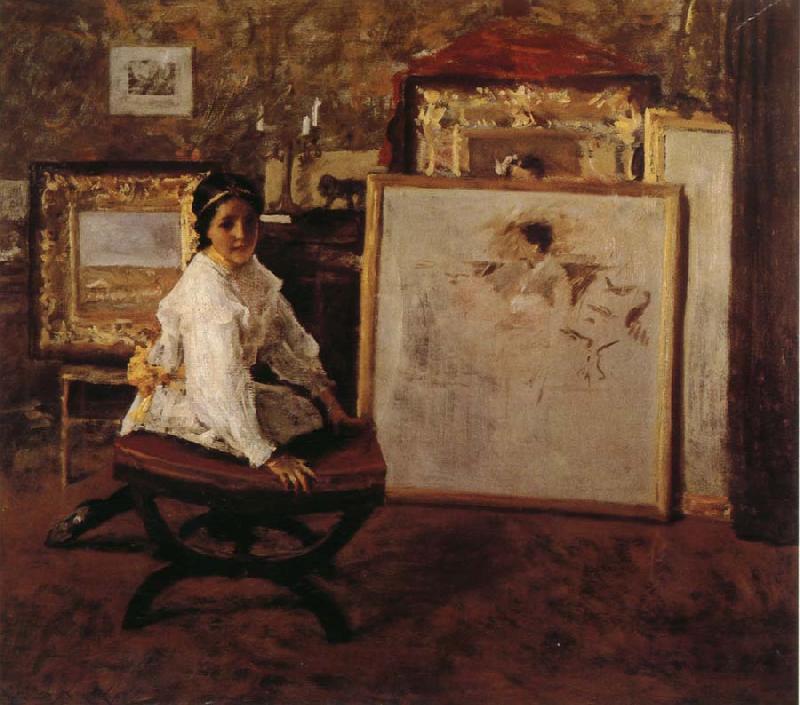 William Merritt Chase Do you speak with me